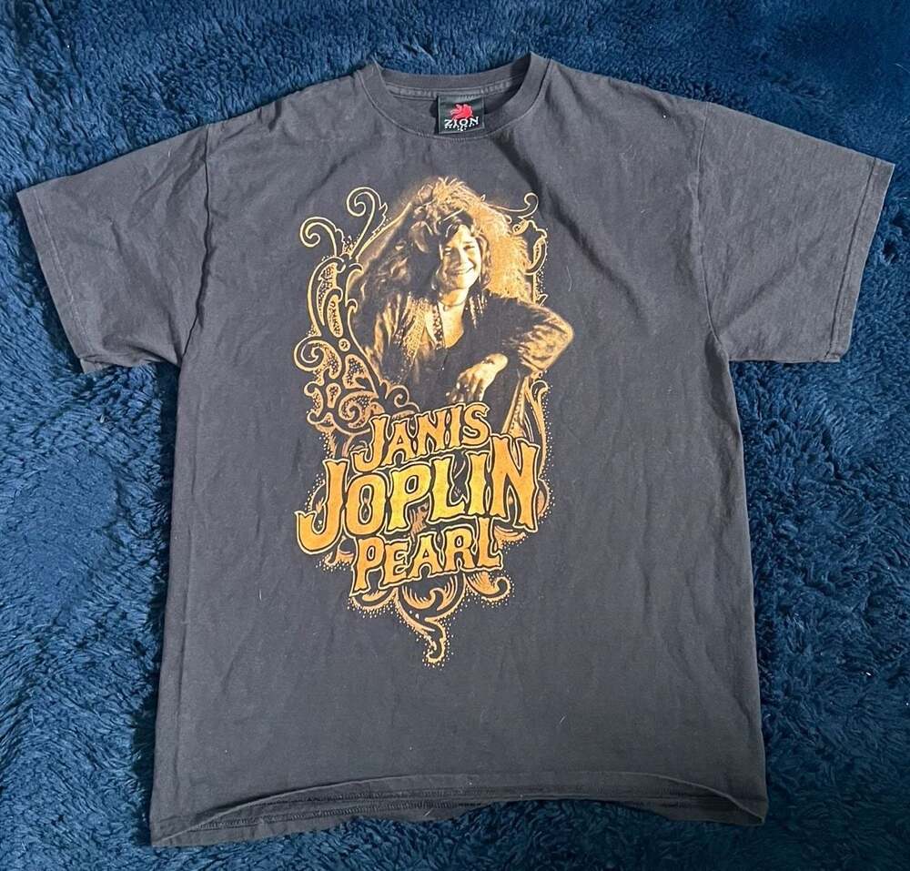 Janis Joplin Pearl Zion Band Graphic T-Shirt